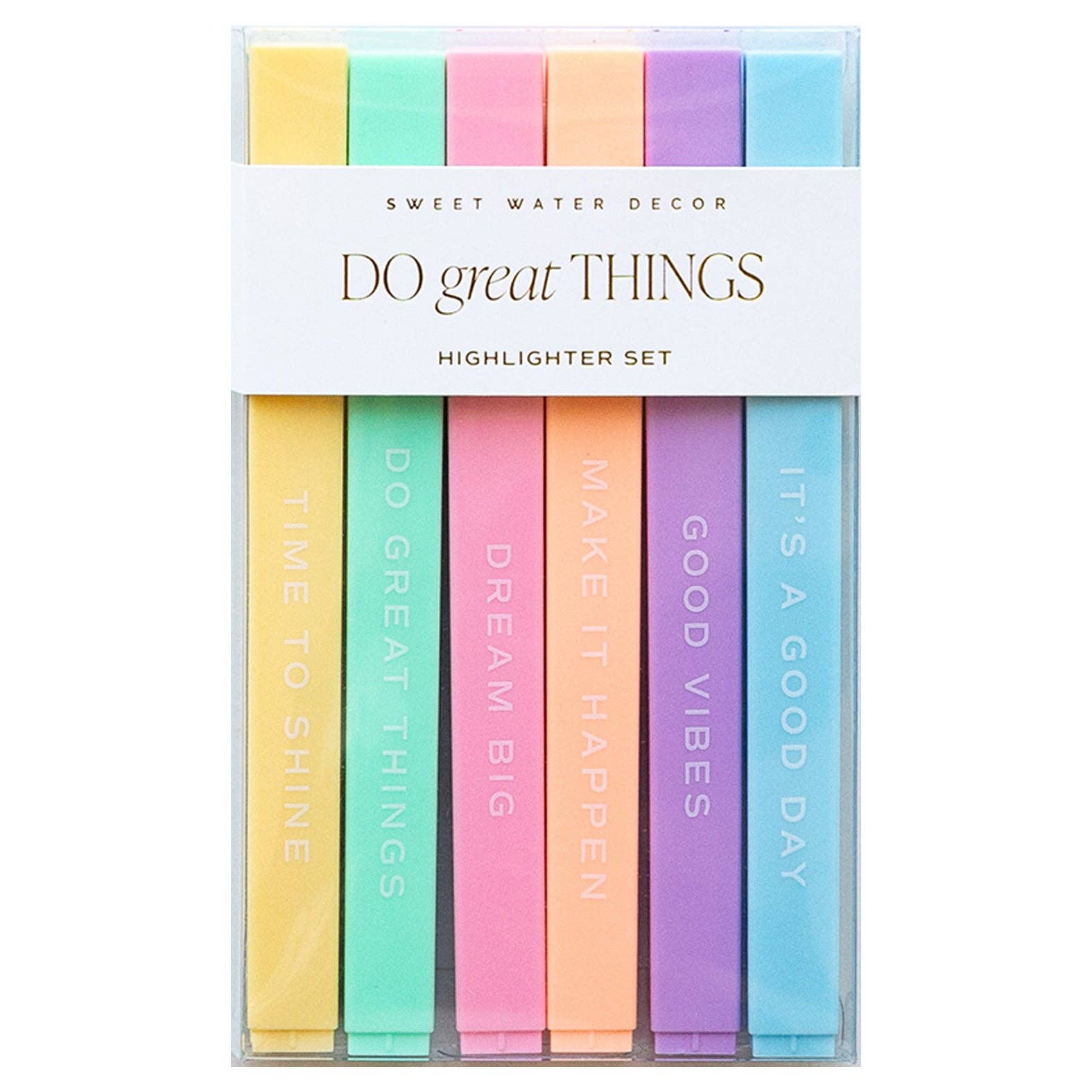 Do Great Things Highlighter Set - Stationery Set - HER Home Design Boutique